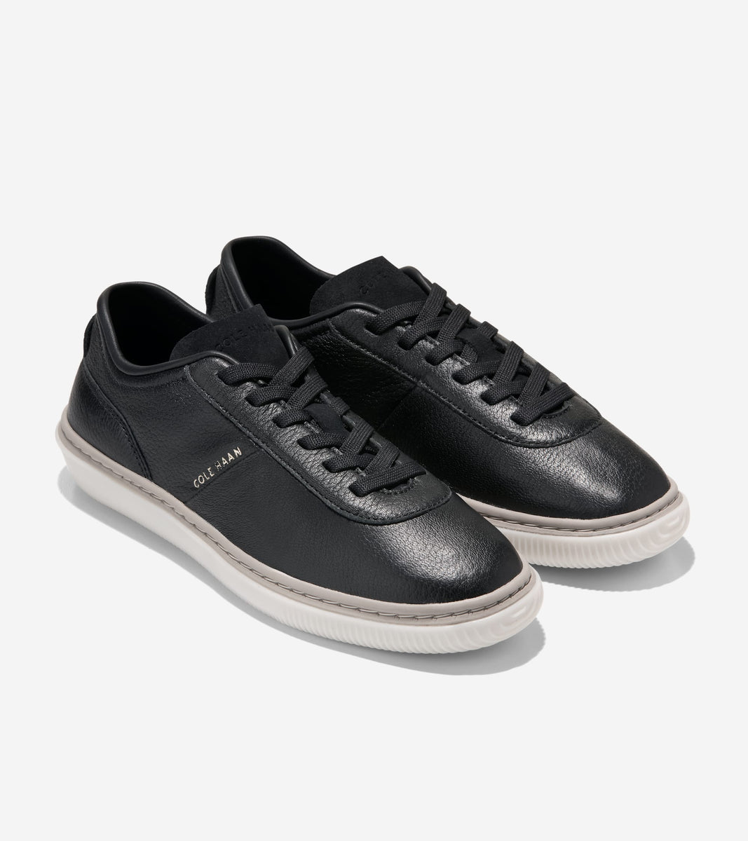 W38414:BLACK LEATHER / IVORY