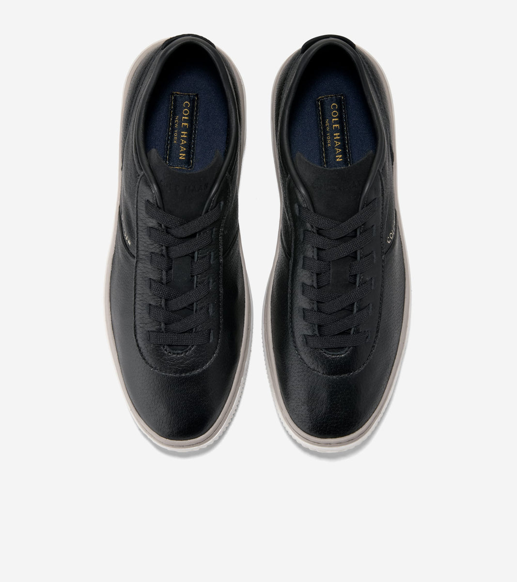 W38414:BLACK LEATHER / IVORY